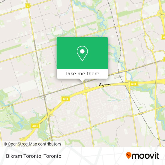 Bikram Toronto map