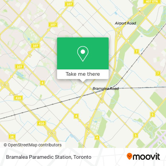 Bramalea Paramedic Station map