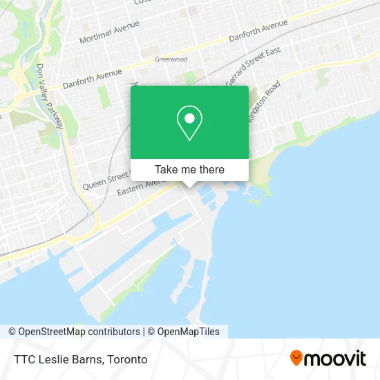 TTC Leslie Barns map