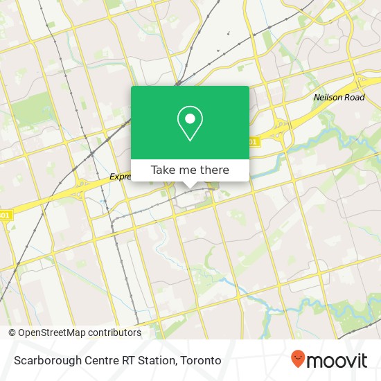 Scarborough Centre RT Station map