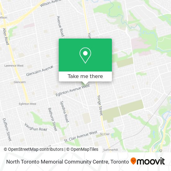 North Toronto Memorial Community Centre map