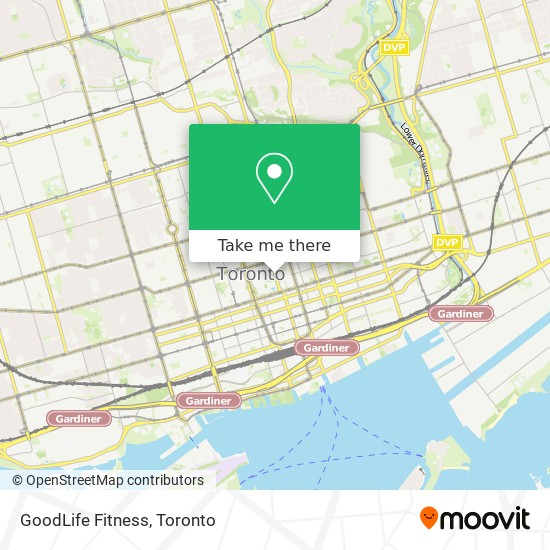 GoodLife Fitness map