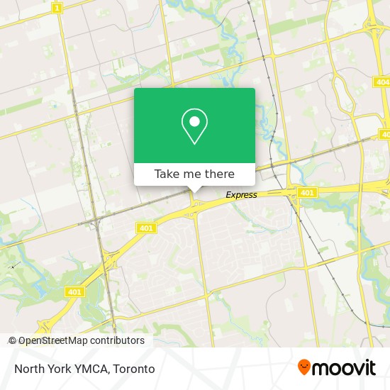 North York YMCA map