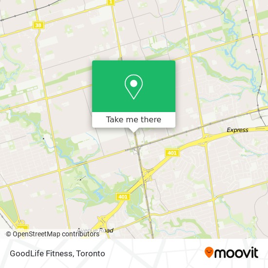 GoodLife Fitness map