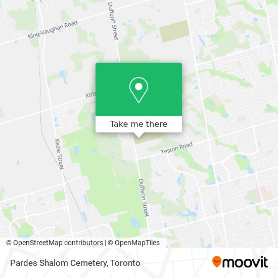Pardes Shalom Cemetery map