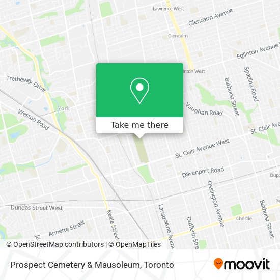 Prospect Cemetery & Mausoleum map