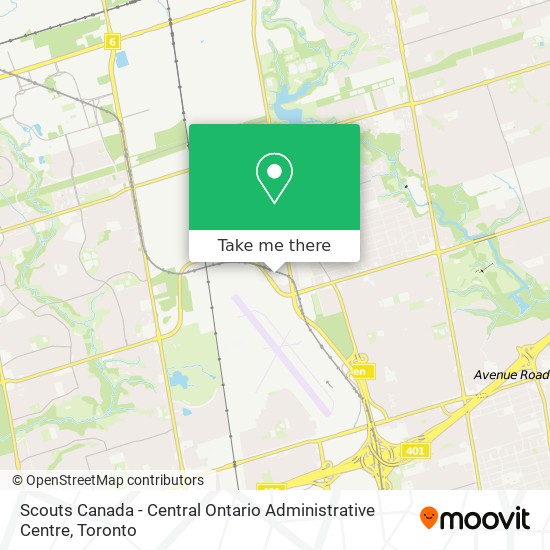 Scouts Canada - Central Ontario Administrative Centre map