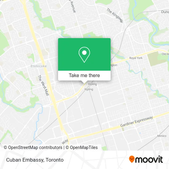 Cuban Embassy map