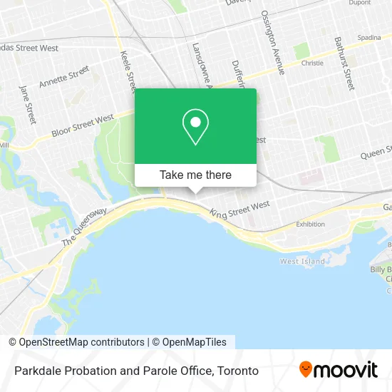 Parkdale Probation and Parole Office map