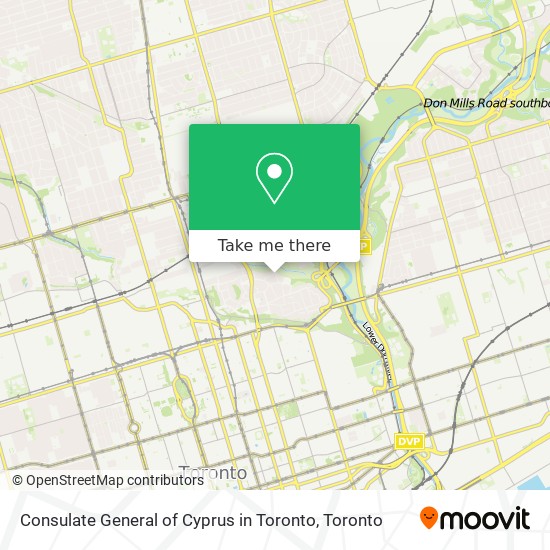 Consulate General of Cyprus in Toronto map