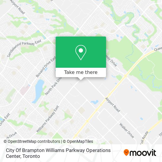 City Of Brampton Williams Parkway Operations Center map
