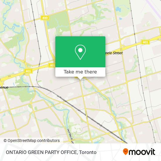 ONTARIO GREEN PARTY OFFICE map
