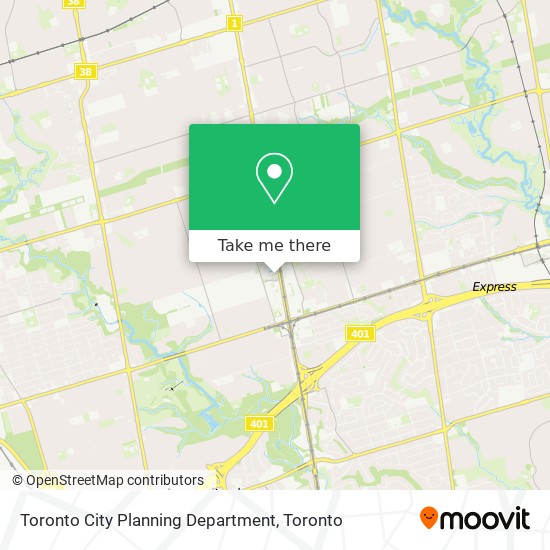 Toronto City Planning Department map