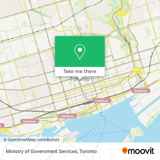 Ministry of Government Services map