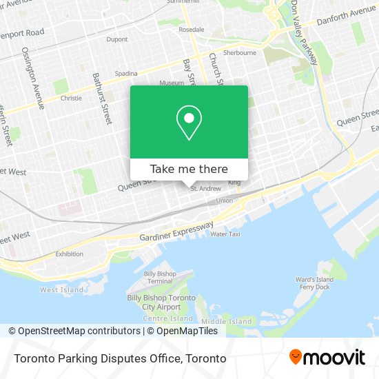 Toronto Parking Disputes Office map