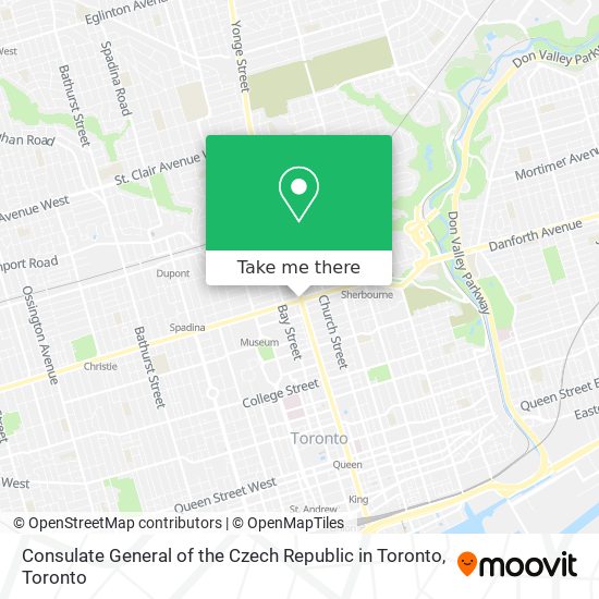 Consulate General of the Czech Republic in Toronto map
