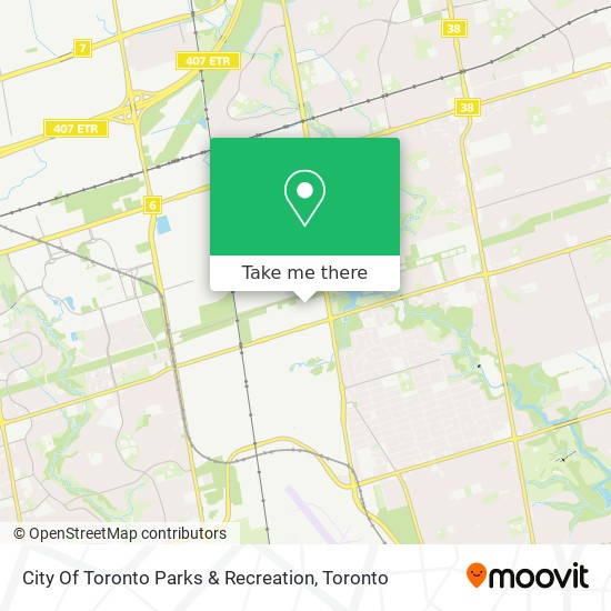 City Of Toronto Parks & Recreation plan