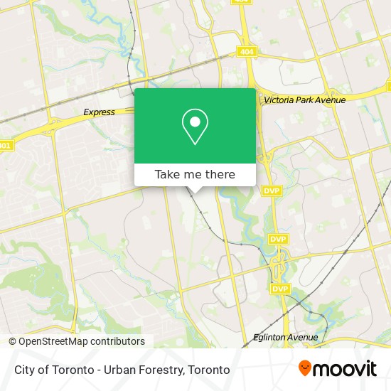 City of Toronto - Urban Forestry map