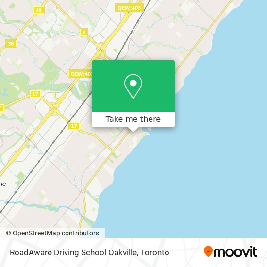 RoadAware Driving School Oakville map