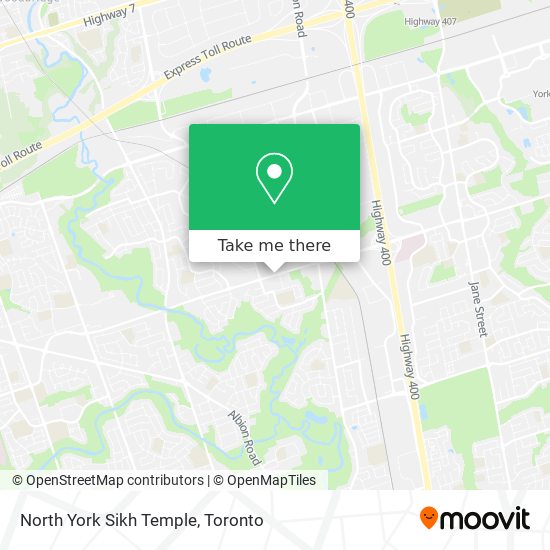 North York Sikh Temple map