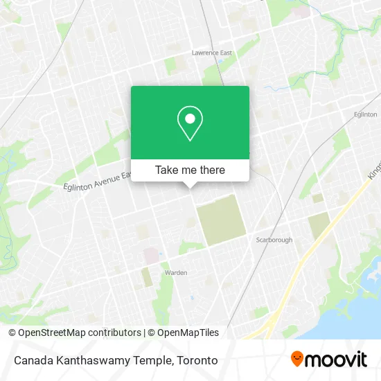 Canada Kanthaswamy Temple map