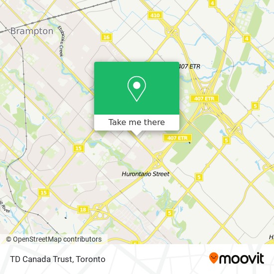 TD Canada Trust map