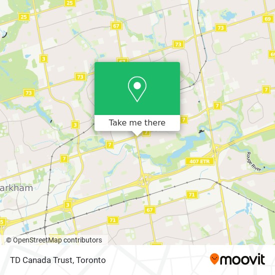 TD Canada Trust map