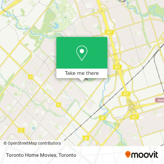 Toronto Home Movies map