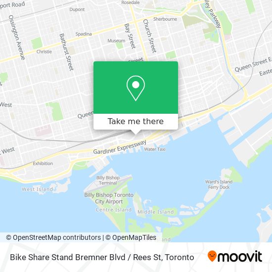 Bike Share Stand Bremner Blvd / Rees St plan