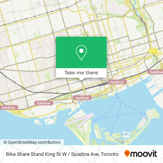 Bike Share Stand King St W / Spadina Ave map