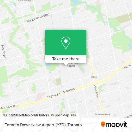 Toronto Downsview Airport (YZD) map