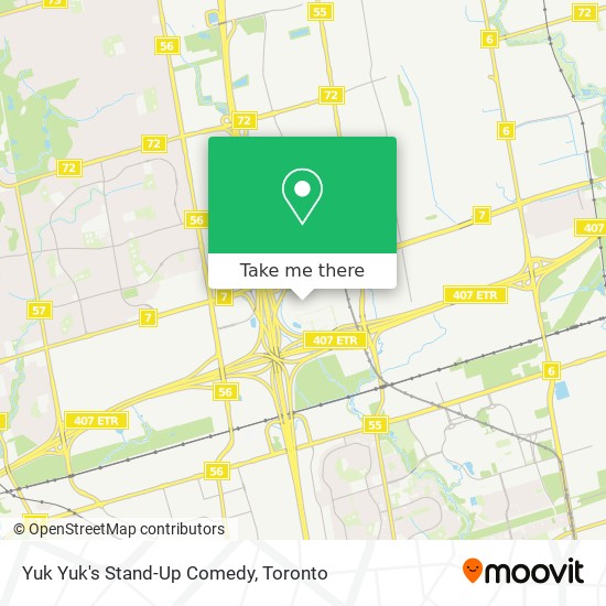 Yuk Yuk's Stand-Up Comedy map