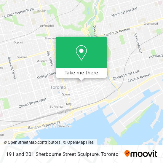 191 and 201 Sherbourne Street Sculpture map