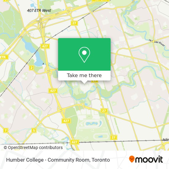 Humber College - Community Room map