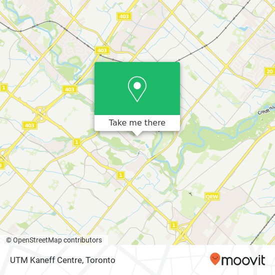 UTM Kaneff Centre map