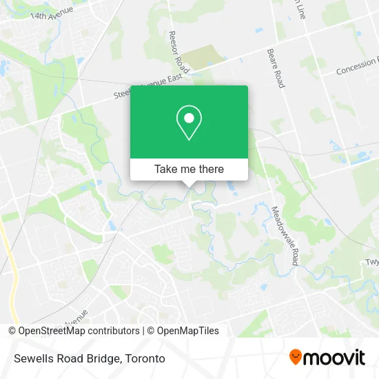 Sewells Road Bridge map