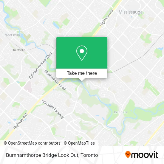 Burnhamthorpe Bridge Look Out map