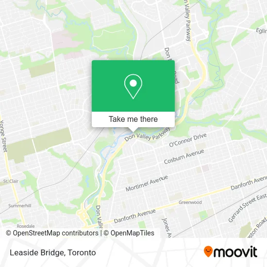 Leaside Bridge map