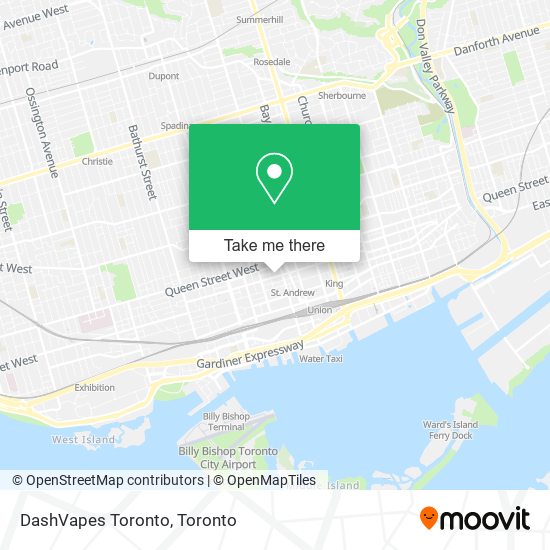 DashVapes Toronto map