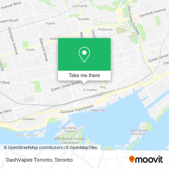 DashVapes Toronto map