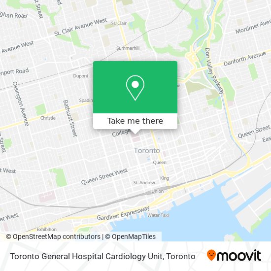 Toronto General Hospital Cardiology Unit map