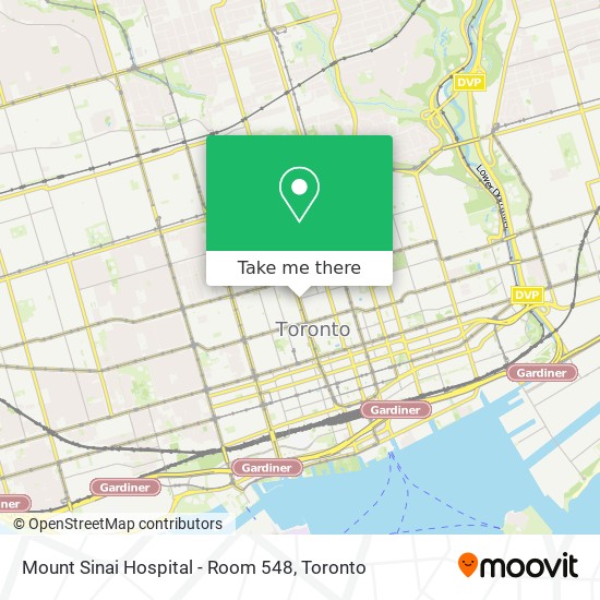 Mount Sinai Hospital - Room 548 map