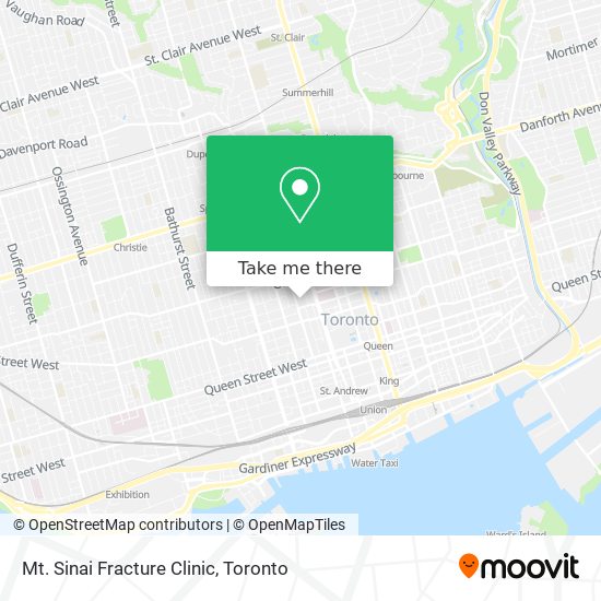 Mt. Sinai Fracture Clinic map