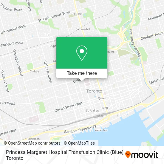 Princess Margaret Hospital Transfusion Clinic (Blue) map
