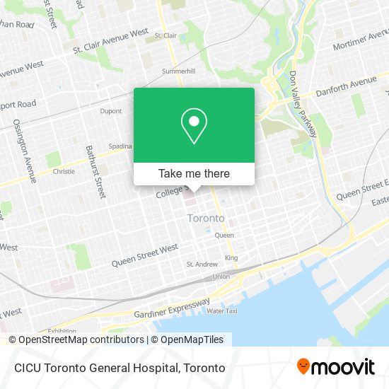 CICU Toronto General Hospital map