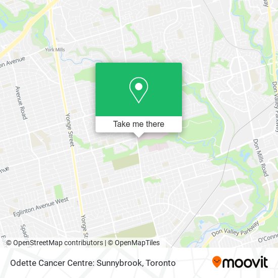 Odette Cancer Centre: Sunnybrook map