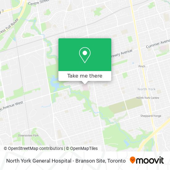 North York General Hospital - Branson Site map