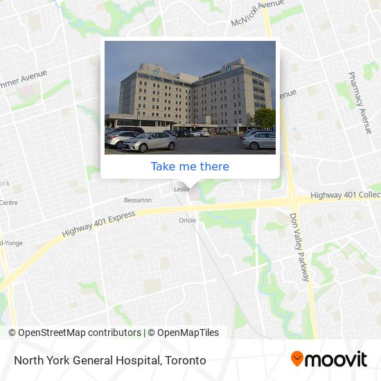 North York General Hospital map