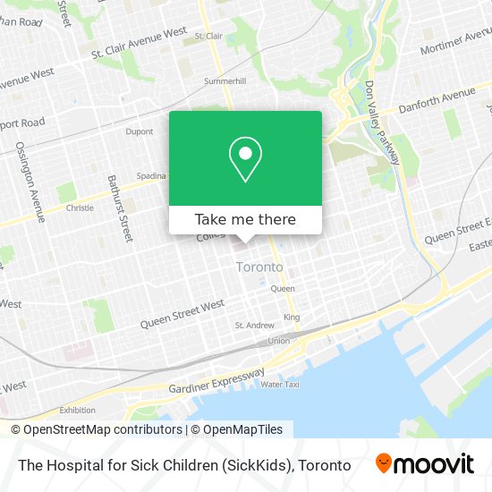 The Hospital for Sick Children (SickKids) map