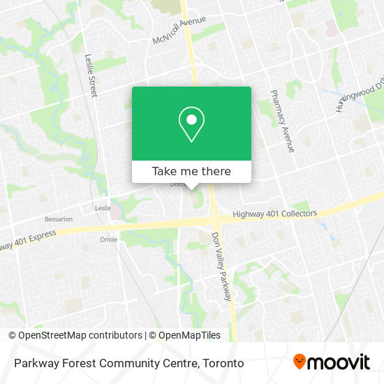 Parkway Forest Community Centre map